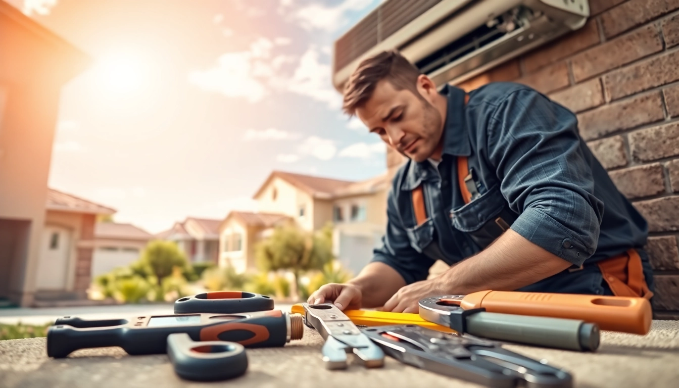 Expert conducting AC repair in Mesa, AZ, showcasing professional service in action.
